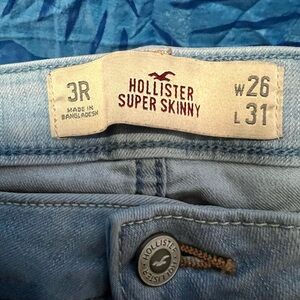 Hollister Blue Skinny Jeans Soft Washed Finish